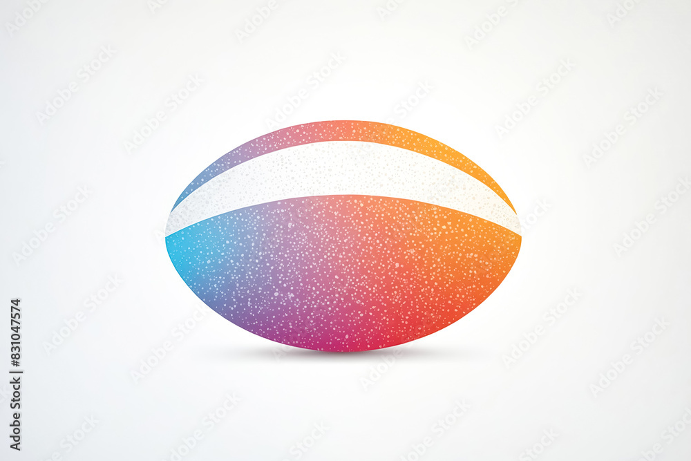 Colorful Abstract Sphere with White Stripe Colorful Abstract Sphere with White Stripe