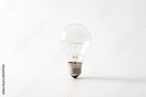 Light Bulb on White Background