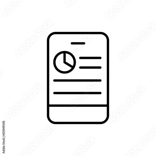 Mobile Presentation outline icons, minimalist vector illustration ,simple transparent graphic element .Isolated on white background