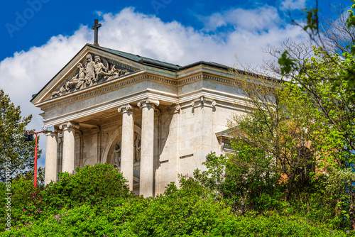 The UNESCO world heritage site Benedictine monastery Pannonhalma Archabbey in Hungary in early spring.