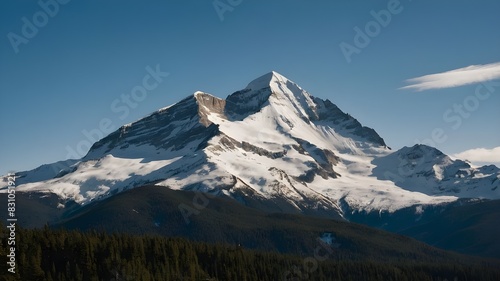 snow covered mountains in winter