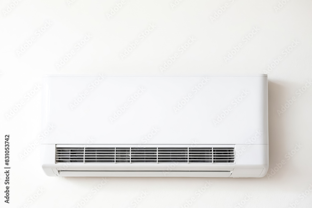 White Air Conditioner on a White Wall White Air Conditioner on a White Wall