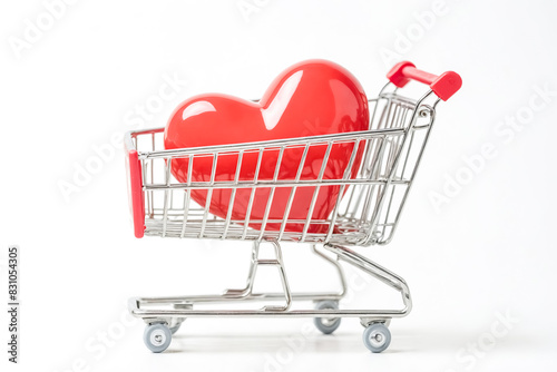 Red Heart in Shopping Cart