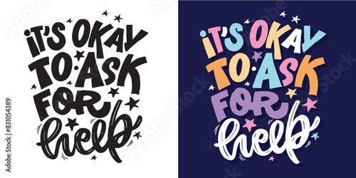 Cute hand drawn doodle lettering quote. Lettering for t-shirt design, mug print, bag print, clothes fashion. 100% hand drawn vector image.