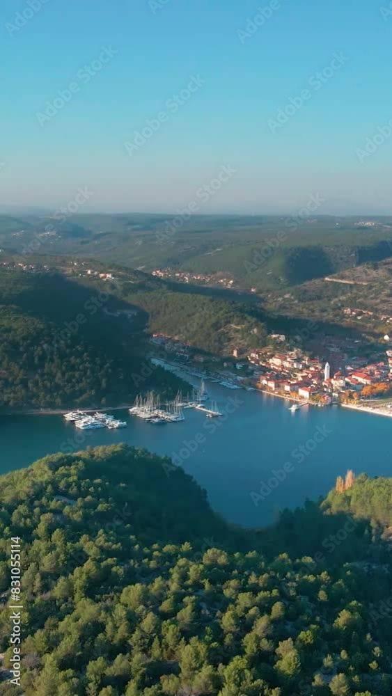 Aerial view of beautiful Croatia landscape Aerial view of beautiful Croatia landscape