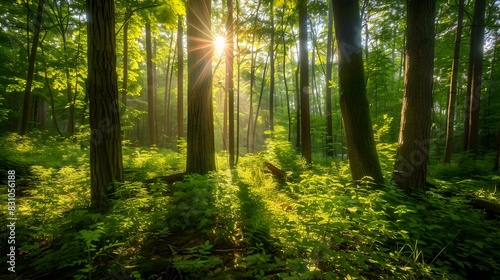 lush green forest sunlight img © Yelena