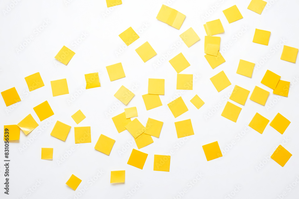 Yellow Sticky Notes on a White Background Yellow Sticky Notes on a White Background