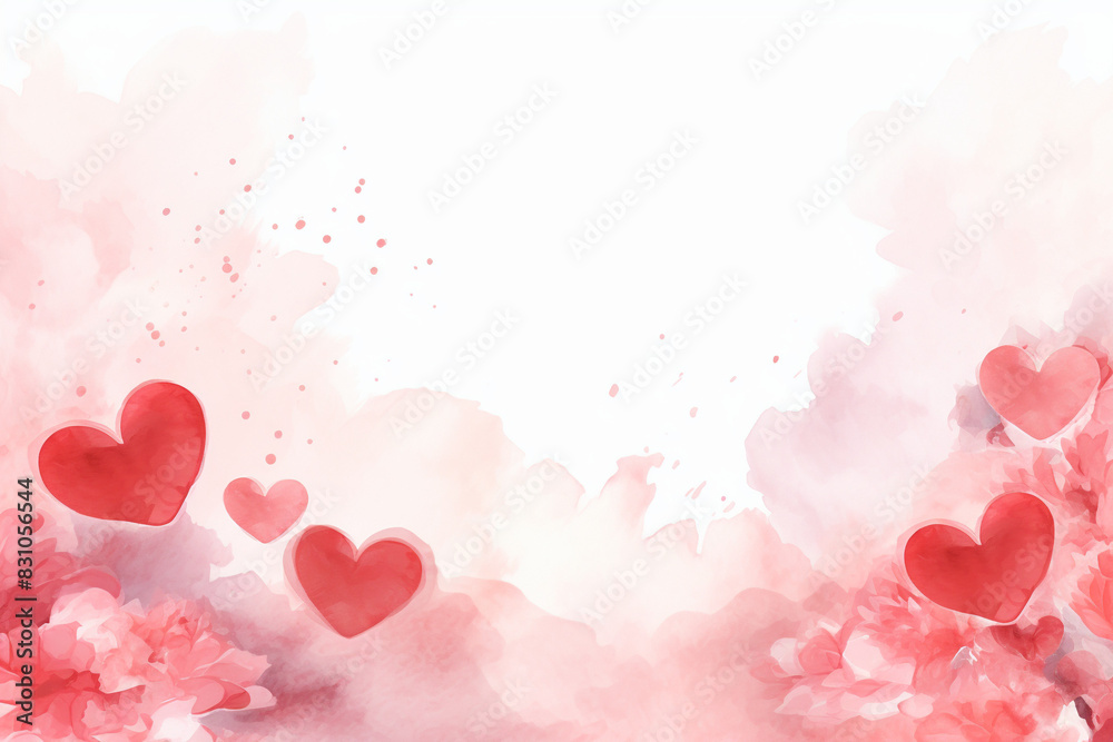 Valentine's Day Watercolor Heart Frame with Copy Space
Valentine's Day Watercolor Heart Frame with Copy Space