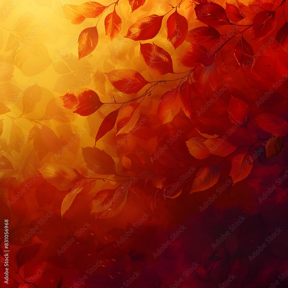 Autumn leaves gradient background