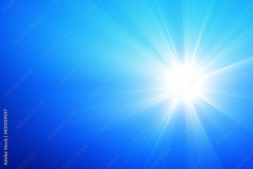 Vector abstract blue sunburst and ray wallpaper design. modern light ray sun art vintage backdrop texture background.