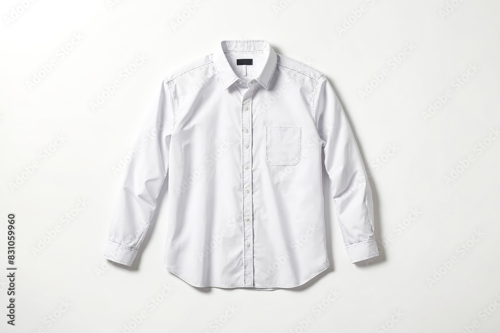 White long sleeve shirt on white background White long sleeve shirt on white background