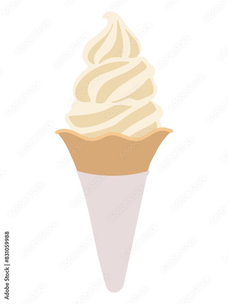 ミルクソフトクリームのイラスト ミルクソフトクリームのイラスト