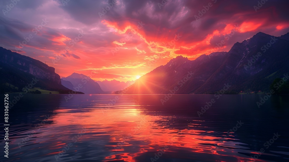 an evening sunset mountains pic an evening sunset mountains pic