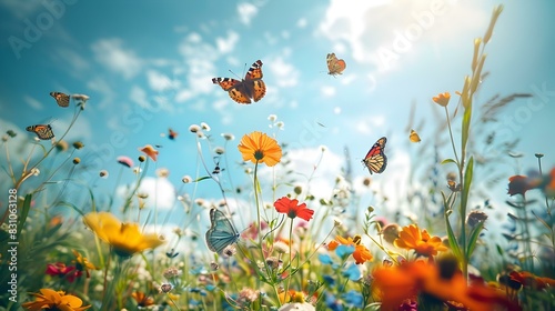 summer meadow butterflies pic