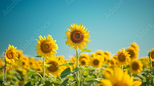 vast sunflower field clear