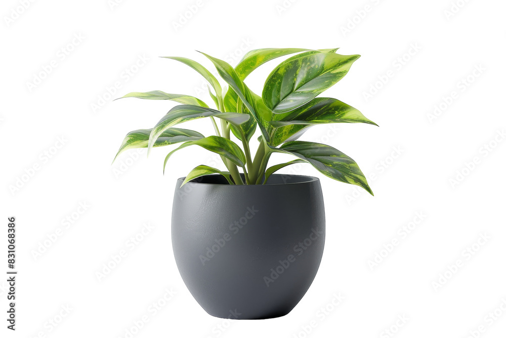 Elegant Plant Pot Isolated on Transparent Background Elegant Plant Pot Isolated on Transparent Background