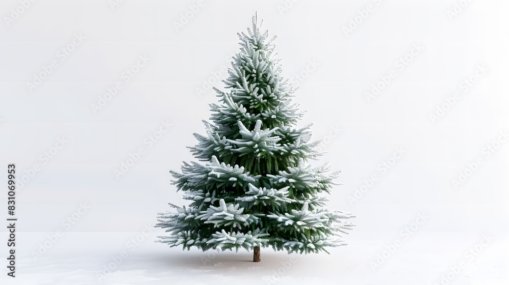 Decorated very beautiful Christmas tree, white background Decorated very beautiful Christmas tree, white background