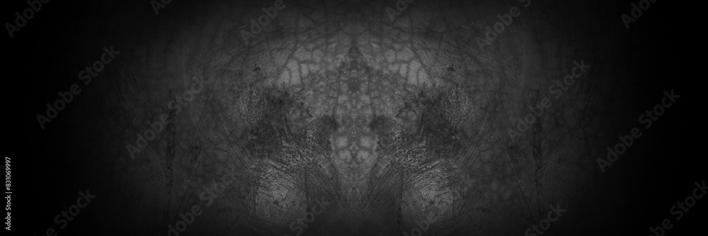 Naklejka premium Old wall texture smeared engine oil cement dark black gray background abstract grey color design are light with white gradient background.