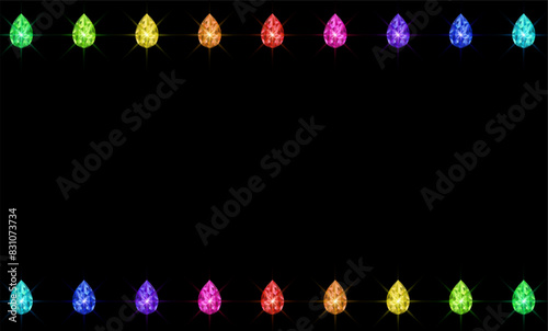 Colorful gems background. Sparkling crystals. Vector illustration. Colorful gems background. Sparkling crystals. Vector illustration.