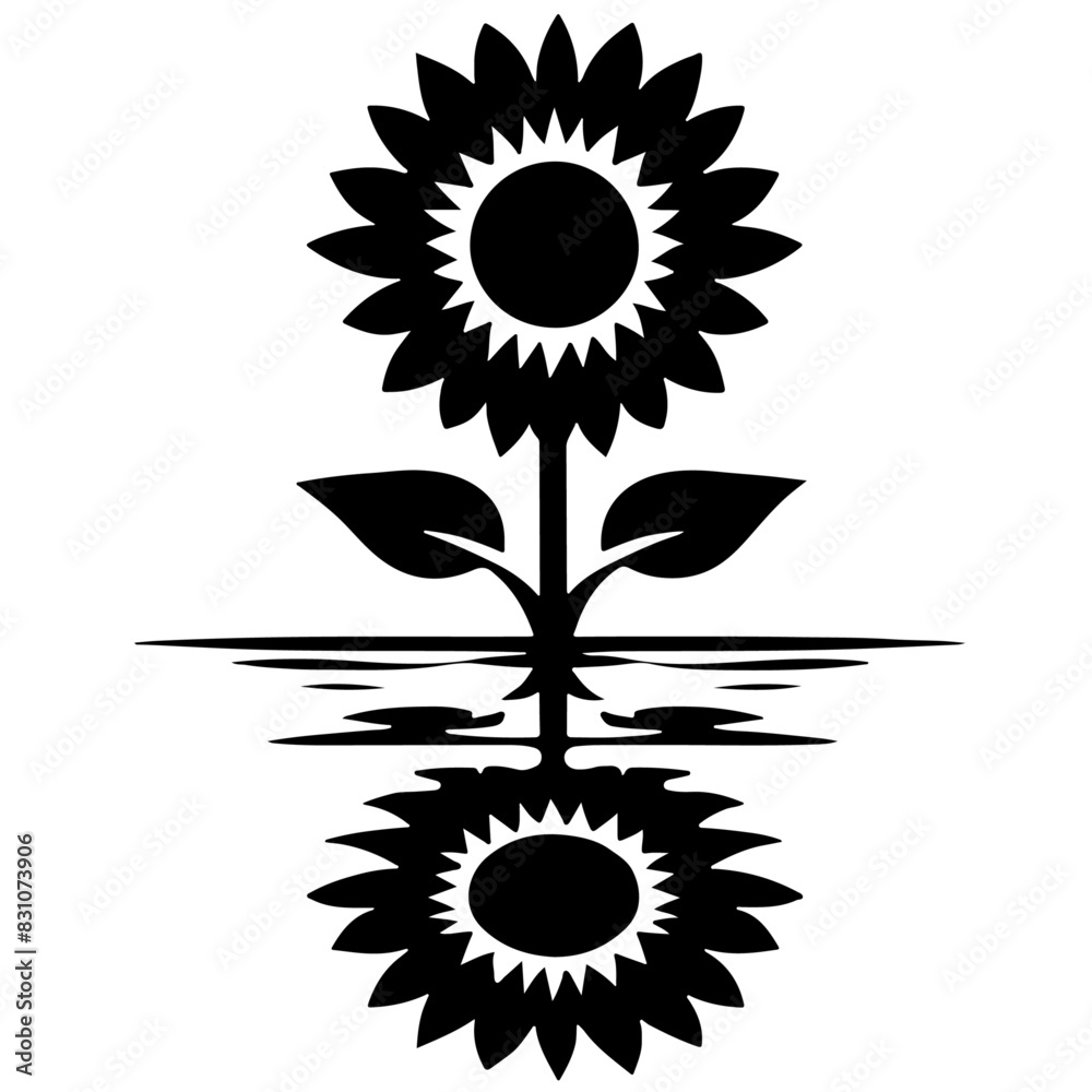 Fototapeta premium Sunflower Vector Illustration Perfect for Summer Designs and Floral Themes