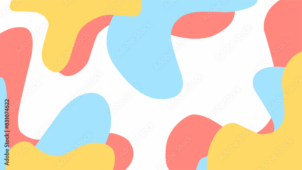 Simple modern flat background with colorful abstract fluid design