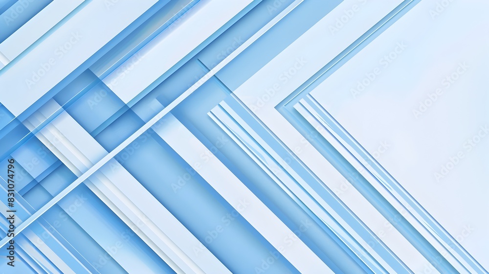 Obraz premium Captivating Geometric Composition in Shades of Blue and White