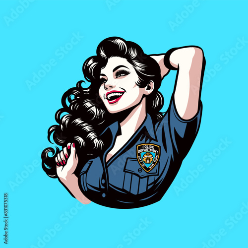 pinup girl police woman nypd officer