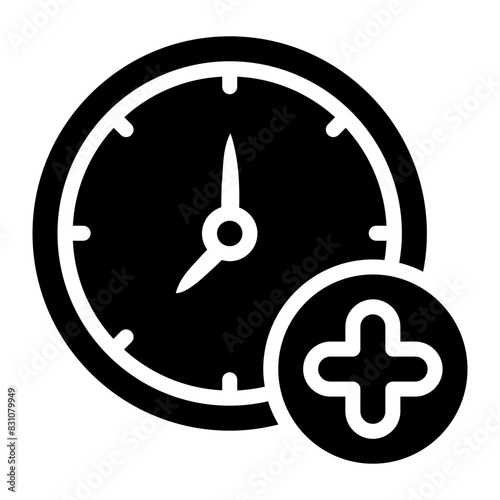 overtime glyph icon