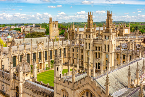 Oxford cityscape with All Souls college, UK photo