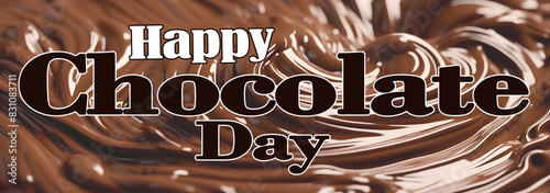 A greeting card - happy chocolate day.