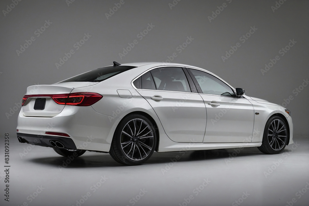 Naklejka premium Side profile of a Sedan