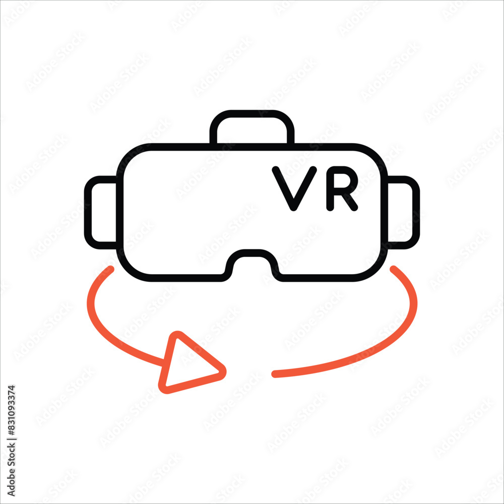 Vr Glass vector icon Vr Glass vector icon