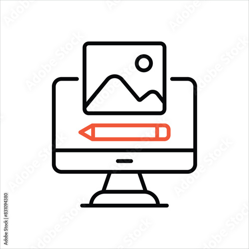 Digital Art vector icon