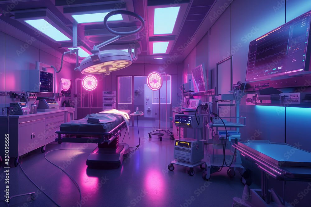 Modern Surgical Room with Advanced Equipment, Clean and Sterile Environment, Hospital Operating Theater, Healthcare Facility, Medical Technology, 4K Wallpaper, Poster Modern Surgical Room with Advanced Equipment, Clean and Sterile Environment, Hospital Operating Theater, Healthcare Facility, Medical Technology, 4K Wallpaper, Poster