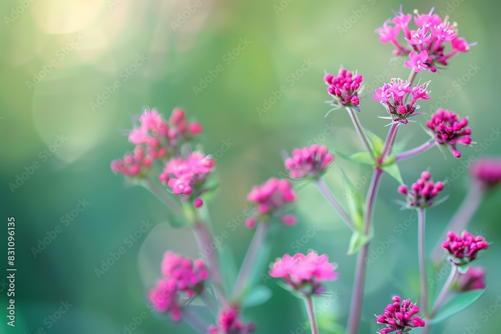 Close-up of vibrant pink wildflowers against a soft, blurred green background, creating a fresh and natural scene. Close-up of vibrant pink wildflowers against a soft, blurred green background, creating a fresh and natural scene.
