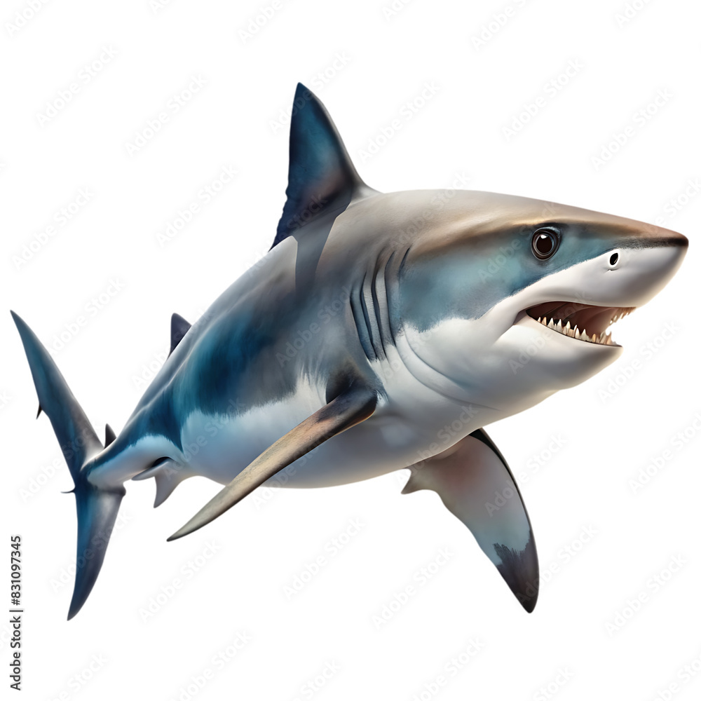 Fototapeta premium shark on transparent background