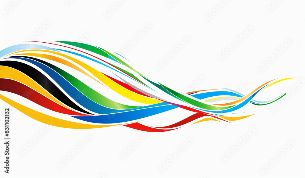 Abstract colorful curved flowing lines background Abstract colorful curved flowing lines background