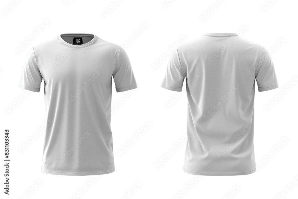 White men's classic t-shirt front and back White men's classic t-shirt front and back