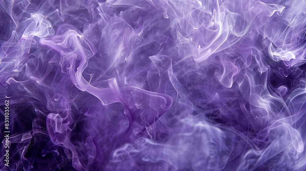 Obraz premium Whimsical visuals enhanced by the mystical dance of harmonious amethyst smoke,