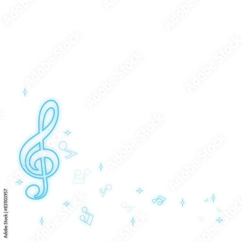 Musical Signs glow. Decorative modern Background with Notes. Vector Element for Musical Poster, Banner, Advertising, Card.