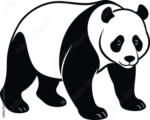 panda walking logo  Illustration Of Panda Walking  panda isolated on a white background