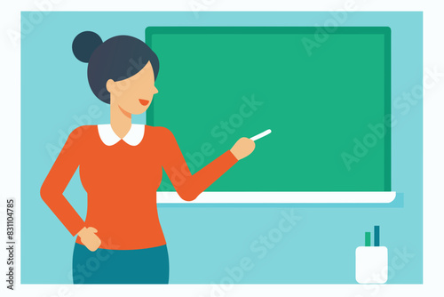 teacher is teaching illustration 