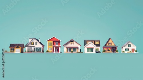 Design a visual aid that explains the different types of mortgages available. Include fixed-rate, adjustable-rate, and interest-only loans with their key features. © peerawat