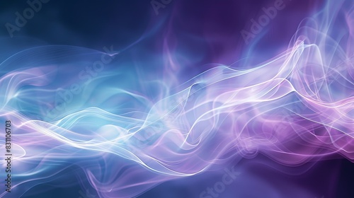 Blue and Purple Abstract Background With Waves