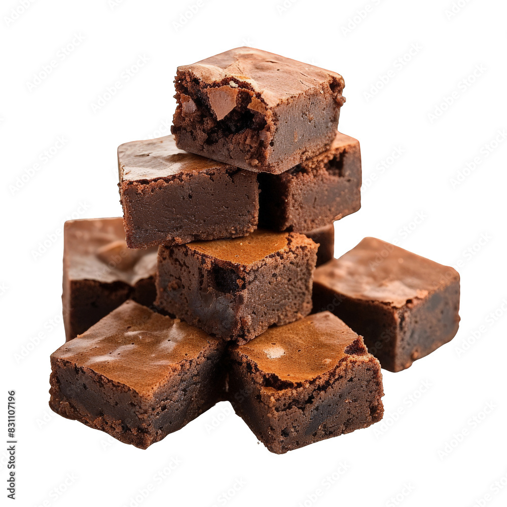 Stack of delicious homemade chocolate brownies with a rich and fudgy texture, perfect for dessert or a sweet snack. Stack of delicious homemade chocolate brownies with a rich and fudgy texture, perfect for dessert or a sweet snack.