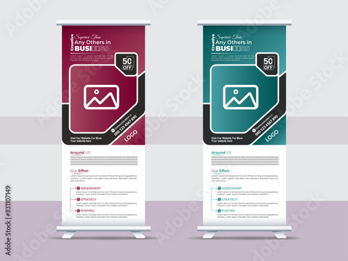 Roll-up banner stand template design