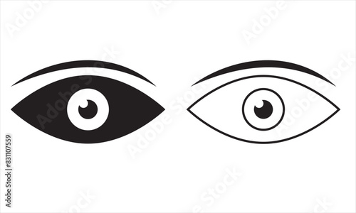 Eye icon set. See symbol. Show password. EPS 10/AI
