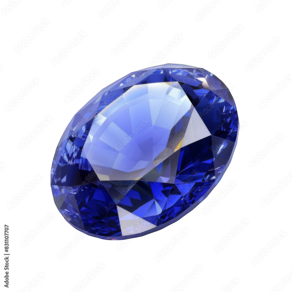Sapphire stone on white background Sapphire stone on white background