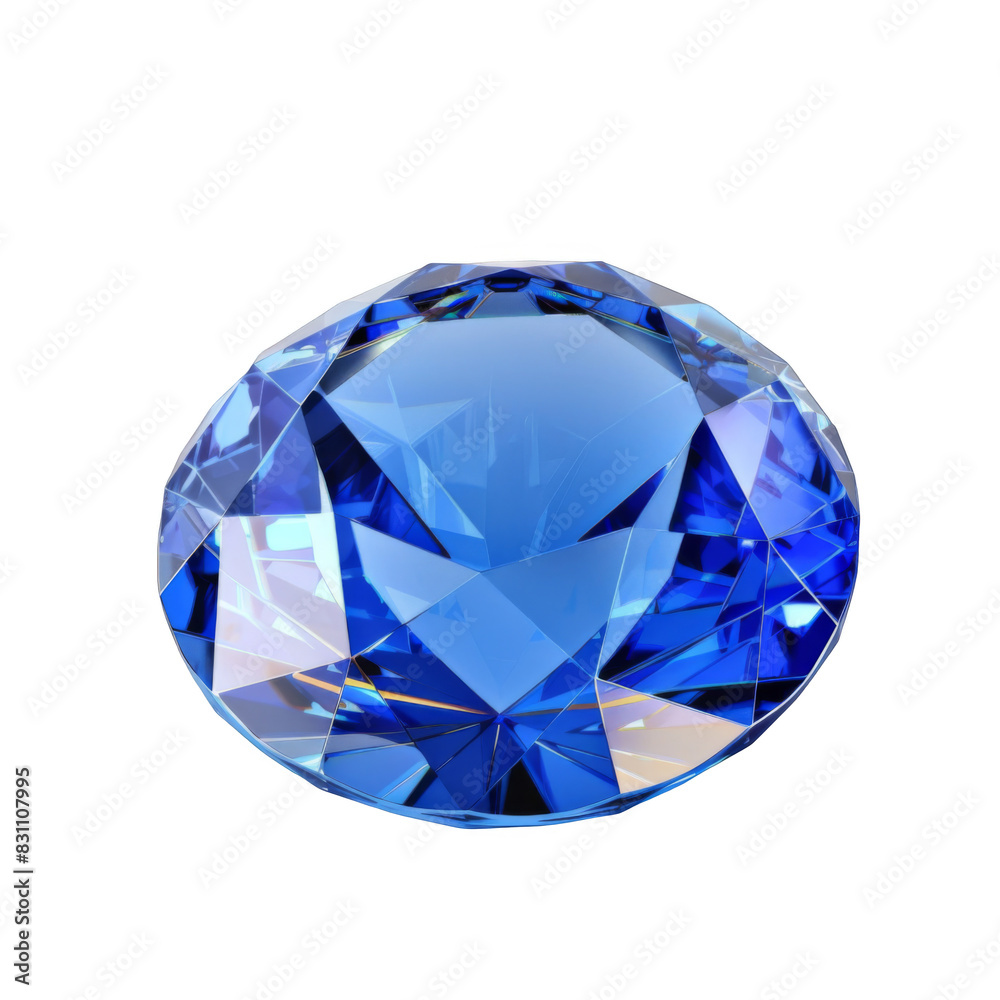 Sapphire stone on white background Sapphire stone on white background