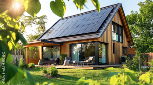 Photovoltaic system on a single-family home - Photovoltaikanlage auf Einfamilienhaus photo